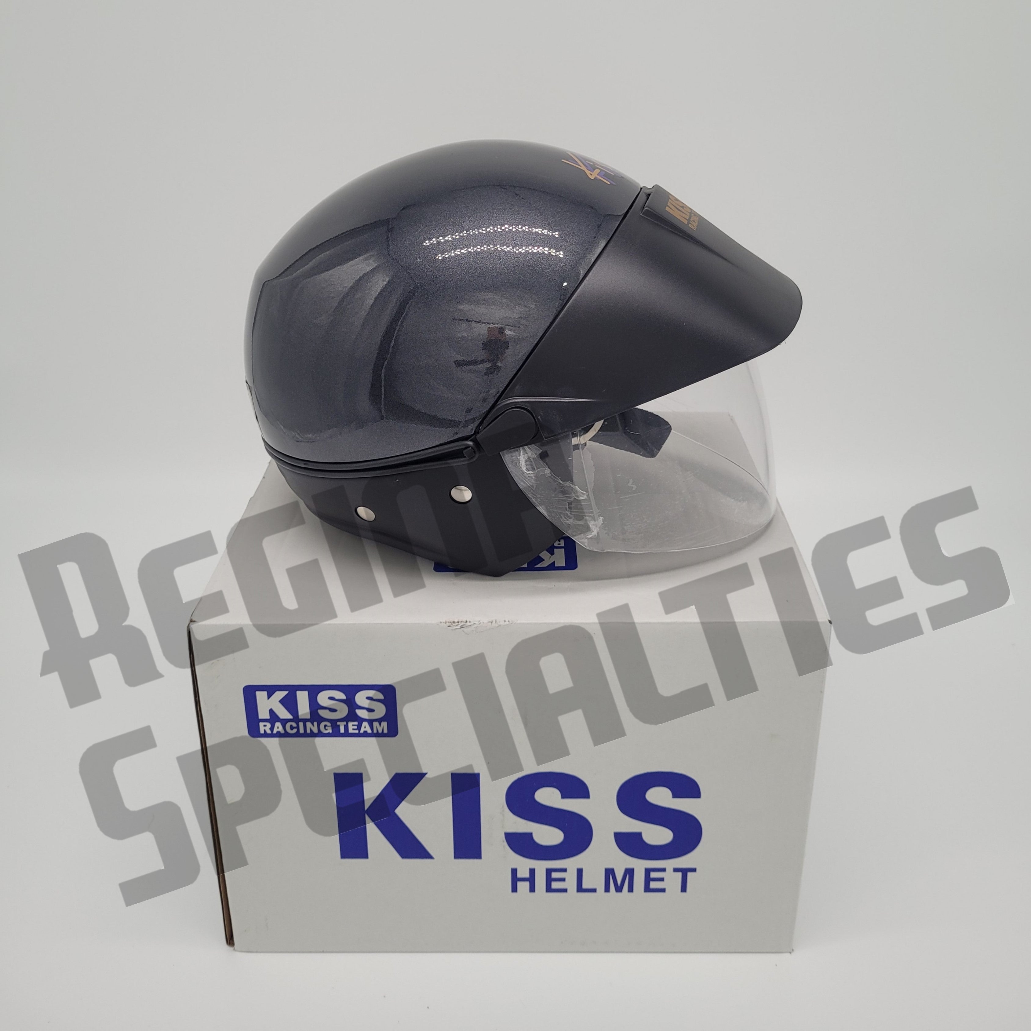 KISS Gloss Grey Helmet