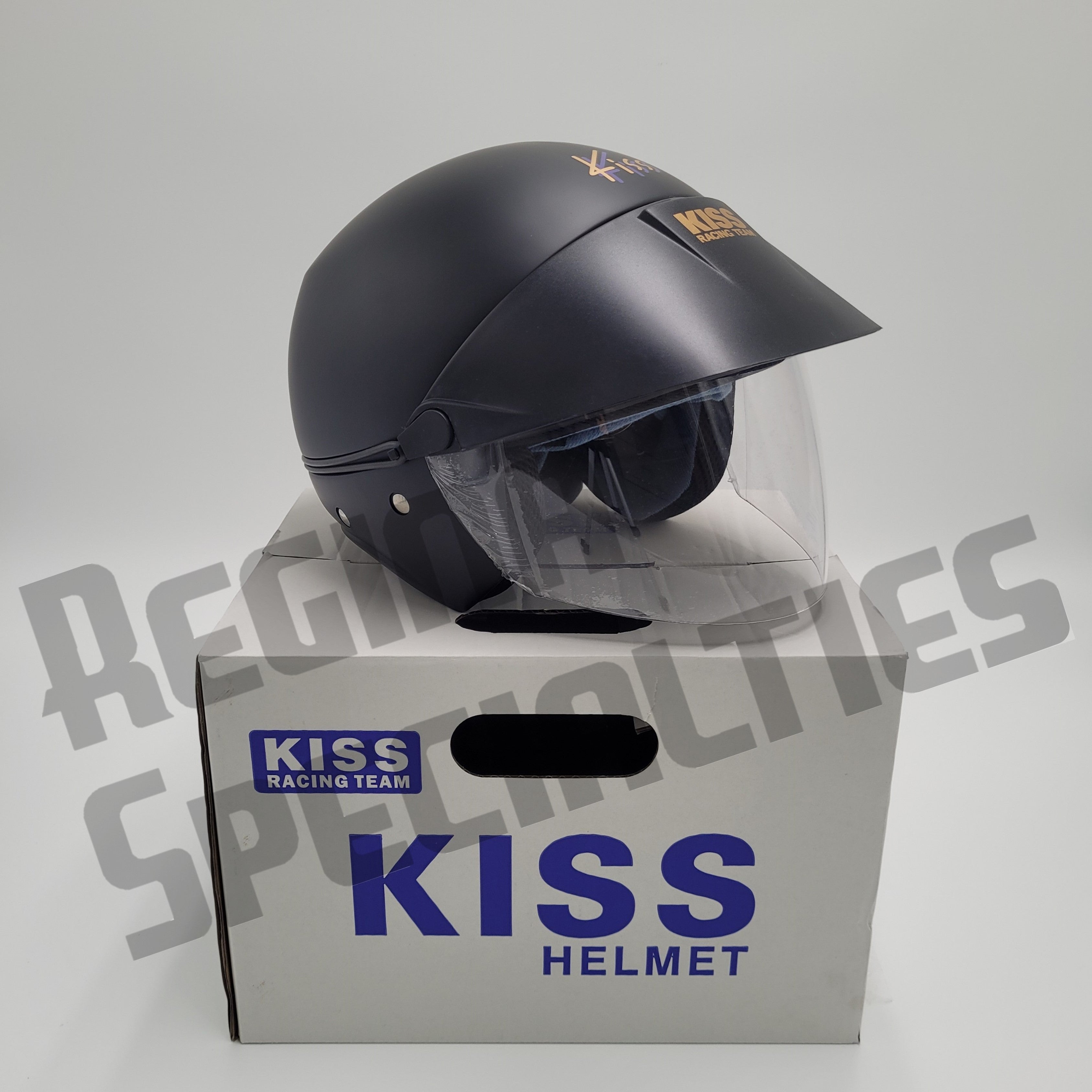 KISS Matt Black Helmet