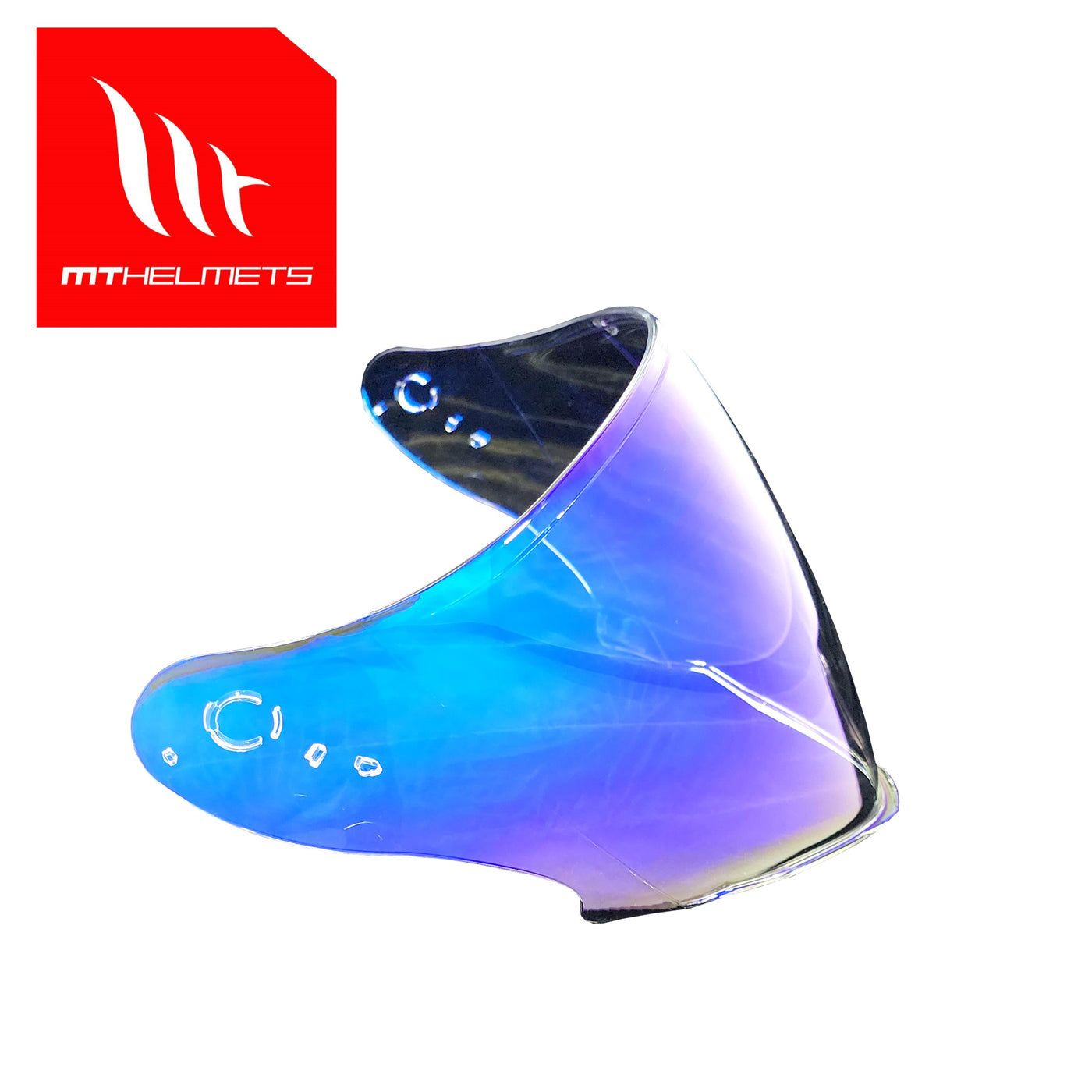 Long Sharp Visor Clear Iridium Blue - Compatible with MT Avenue SV