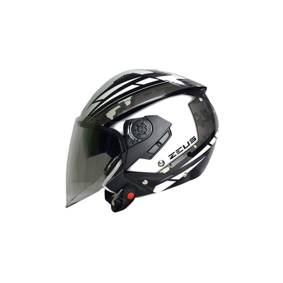 Zeus ZS-205 White AQ1 Black Helmet