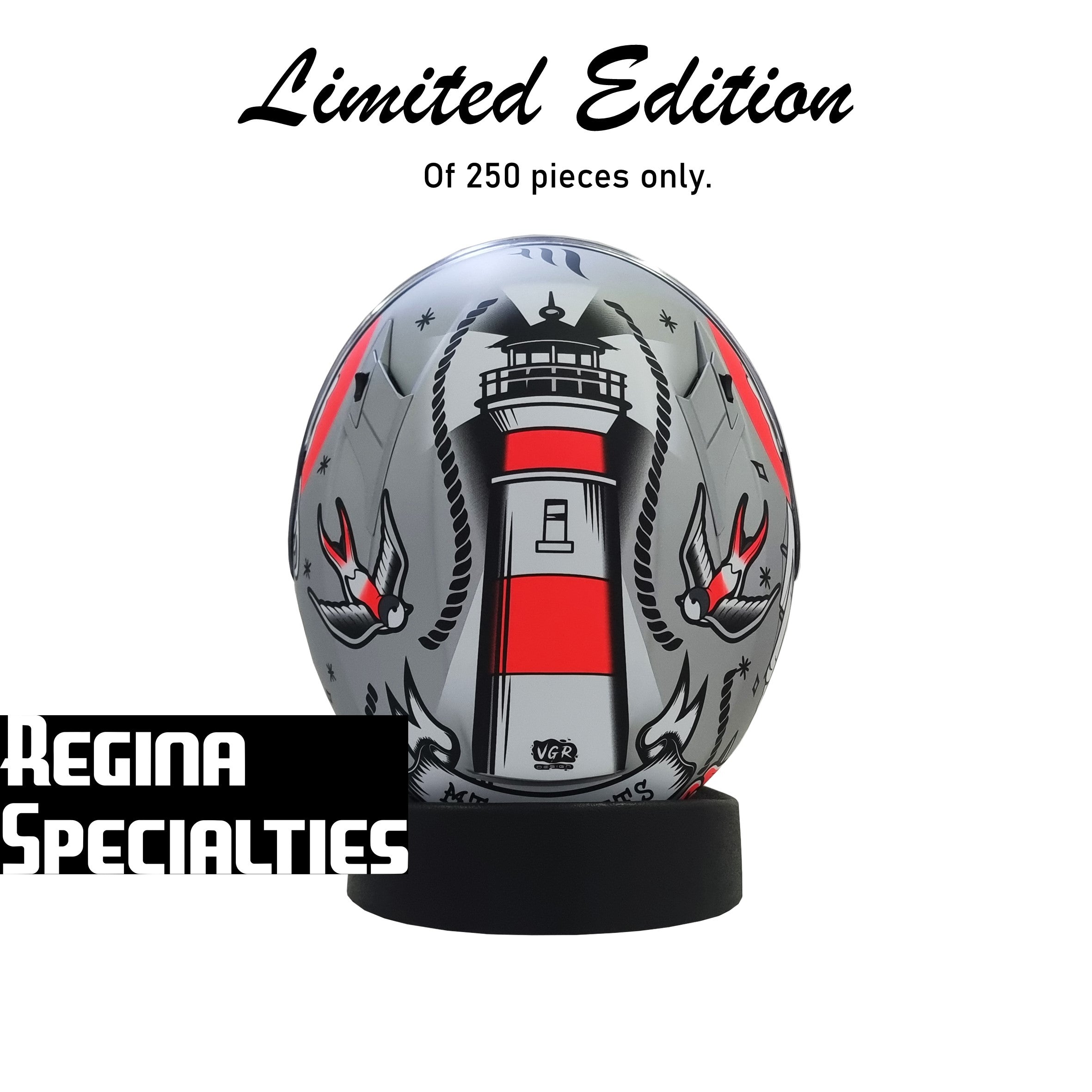 [Limited Edition] MT Helmets Avenue SV Old Tattoo B2 Matt Pearl Titanium Helmet