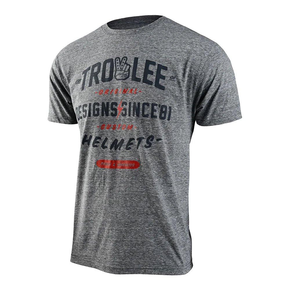 Troy Lee Designs Short Sleeve Tee Roll Out Ash Heather