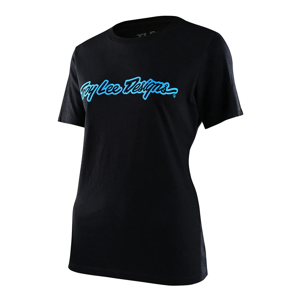 Troy Lee Designs Womens Short Sleeve Signature Black