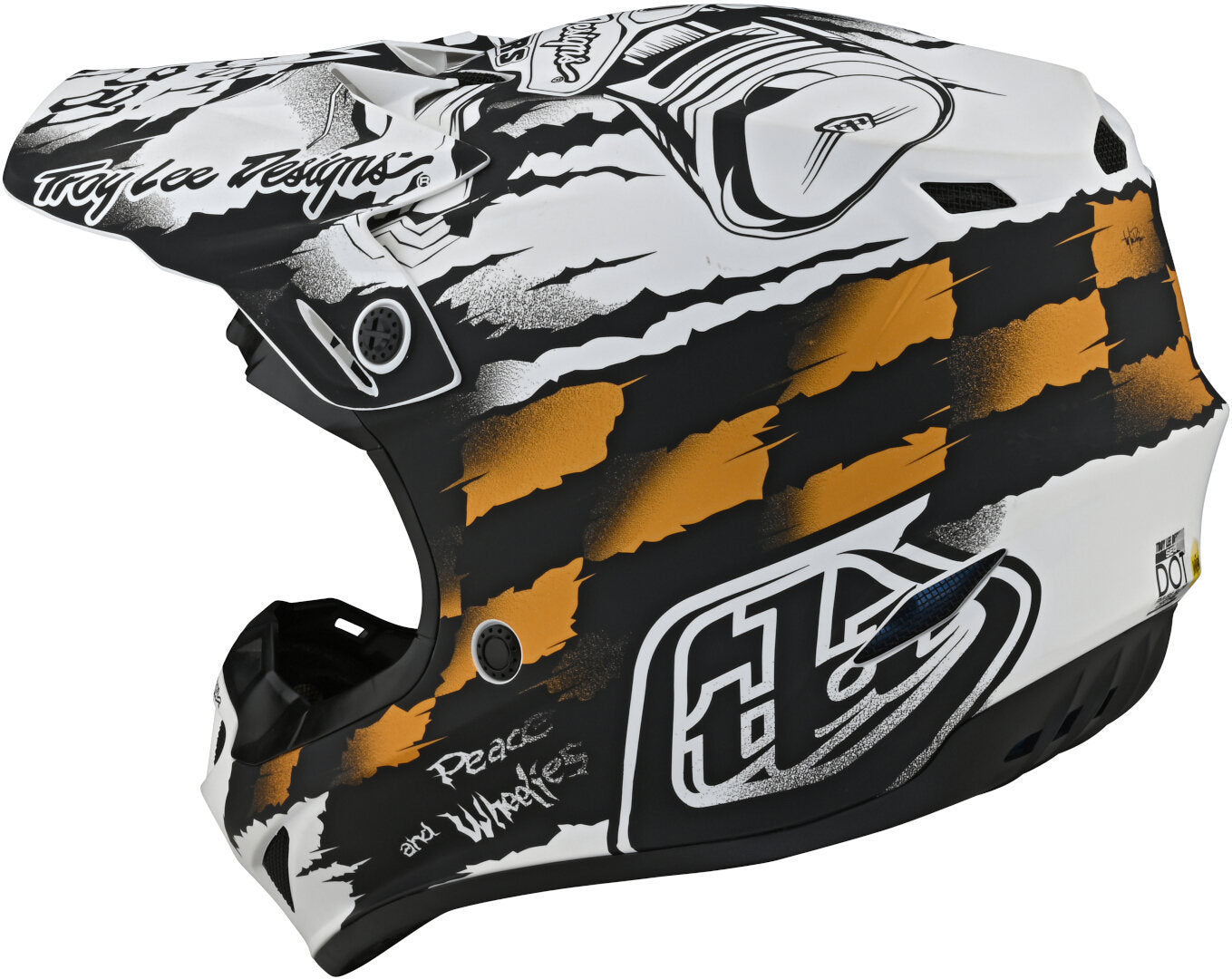Troy Lee Designs SE4 Polyacrylite Helmet W/MIPS Strike White / Black