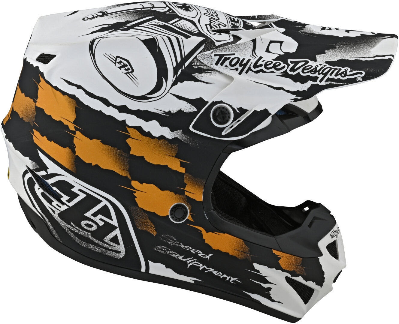Troy Lee Designs SE4 Polyacrylite Helmet W/MIPS Strike White / Black