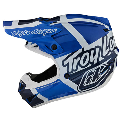 Troy Lee Designs SE4 Polyacrylite Helmet W/MIPS Quattro Blue