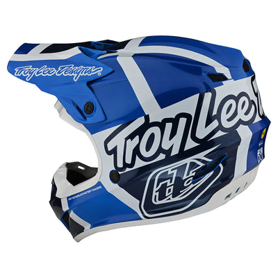 Troy Lee Designs SE4 Polyacrylite Helmet W/MIPS Quattro Blue