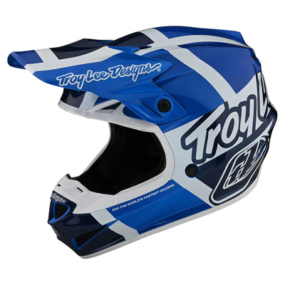 Troy Lee Designs SE4 Polyacrylite Helmet W/MIPS Quattro Blue