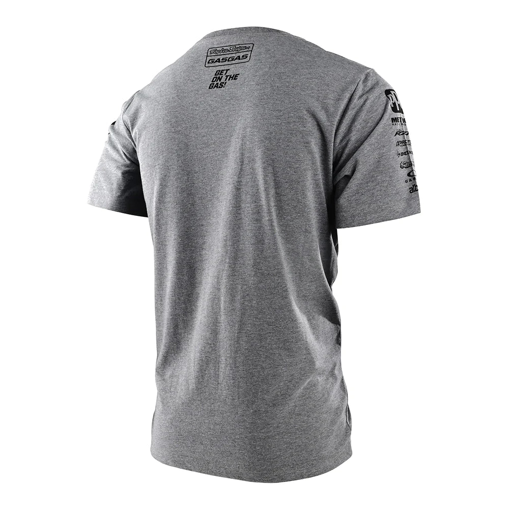 Troy Lee Designs Short Sleeve Tee TLD GasGas Team Heather Gray