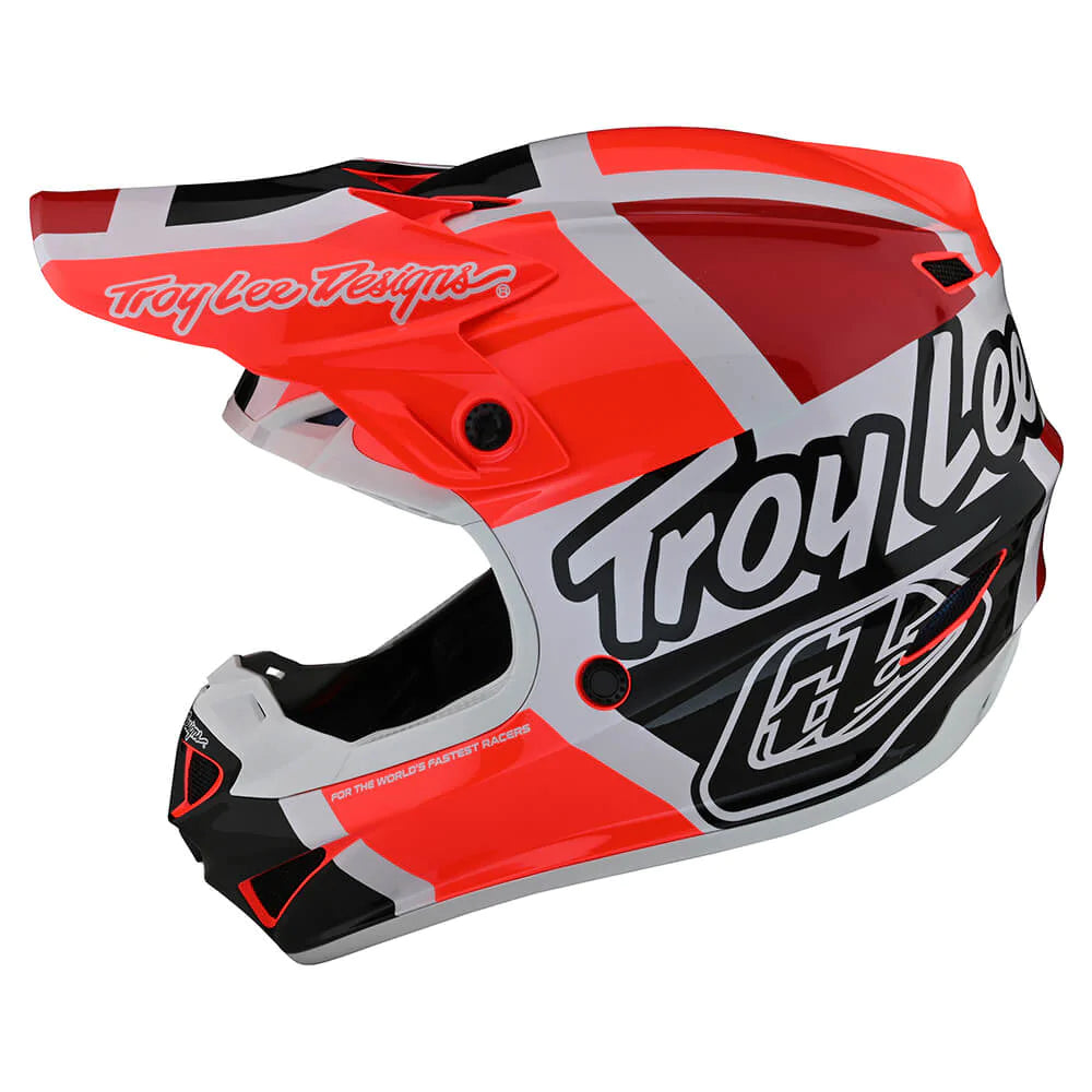 Troy Lee Designs SE4 Polyacrylite Helmet W/MIPS Quattro Red / Charcoal