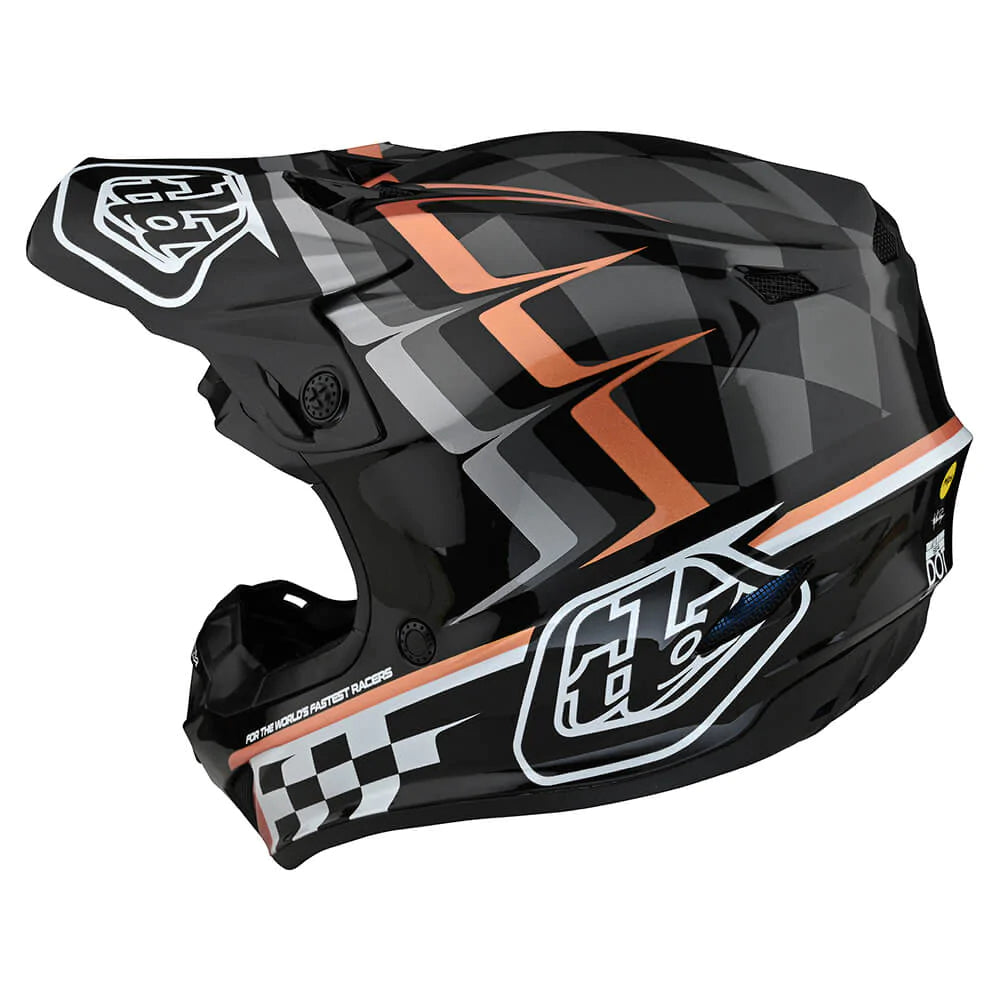 Troy Lee Designs SE4 Polyacrylite Helmet W/MIPS Warped Black / Copper