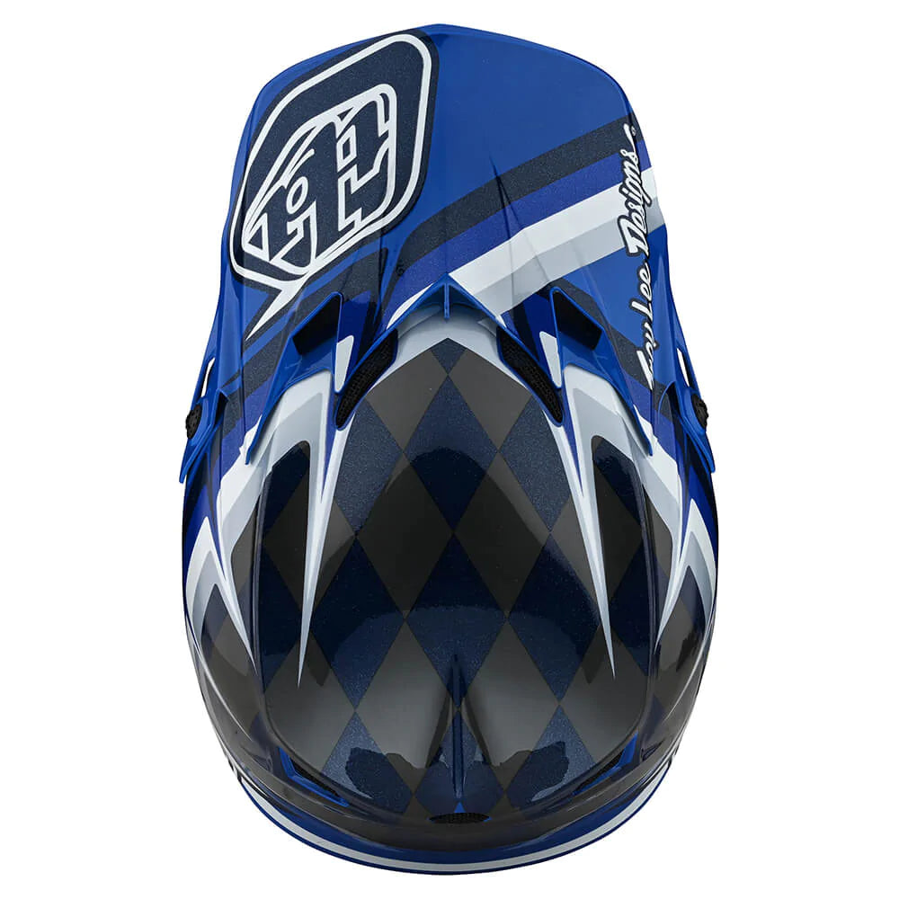 Troy Lee Designs SE4 Polyacrylite Helmet W/MIPS Warped Blue