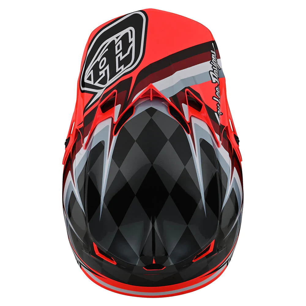 Troy Lee Designs SE4 Polyacrylite Helmet W/MIPS Warped Glo Red