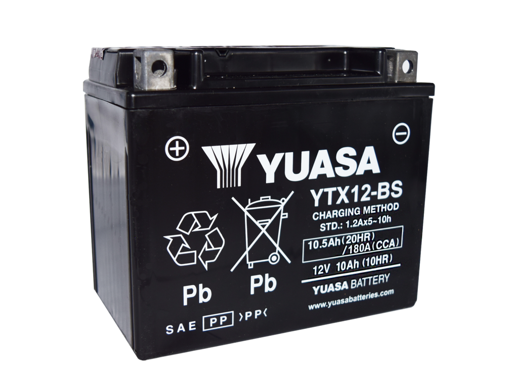Yuasa YTX12-BS Battery (Indonesia, w/ Acid Pack)