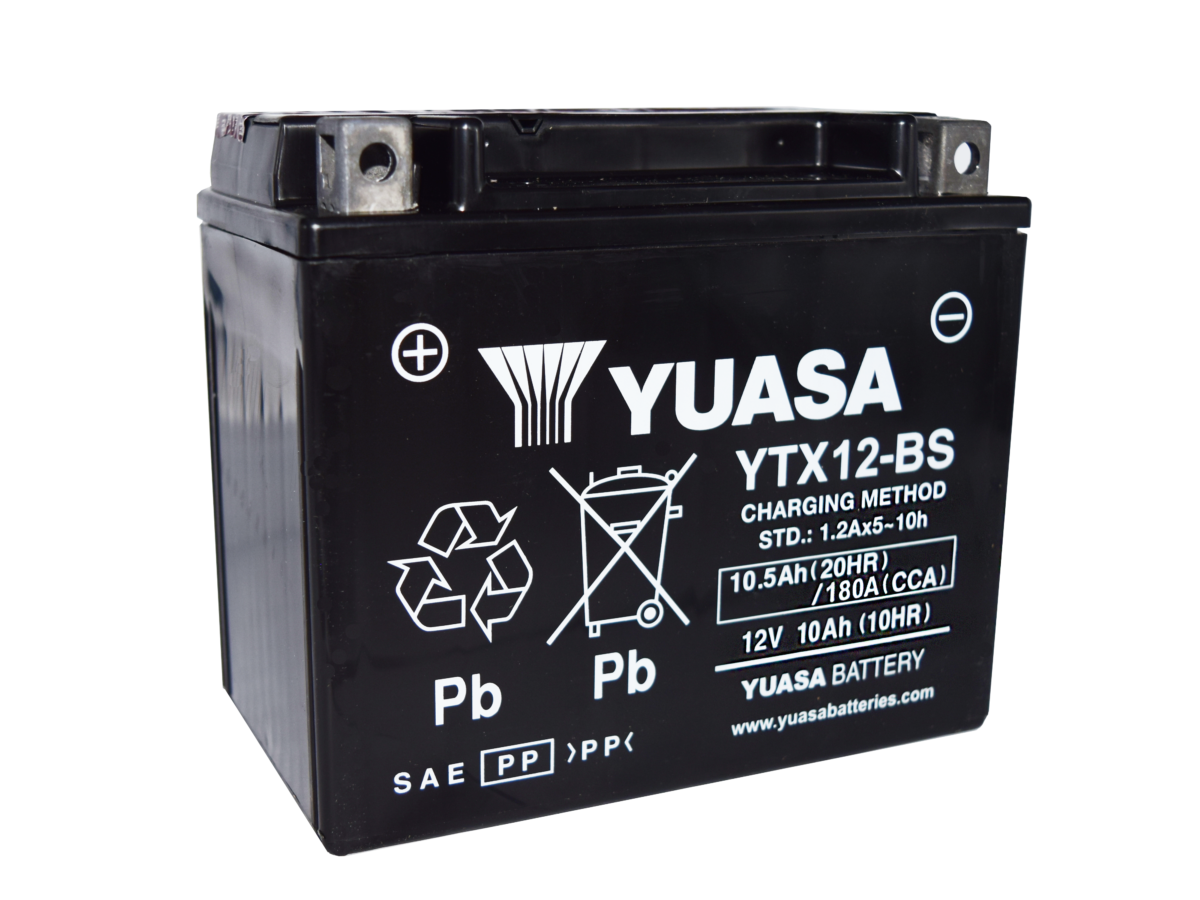 Yuasa YTX12-BS Battery (Indonesia, w/ Acid Pack)