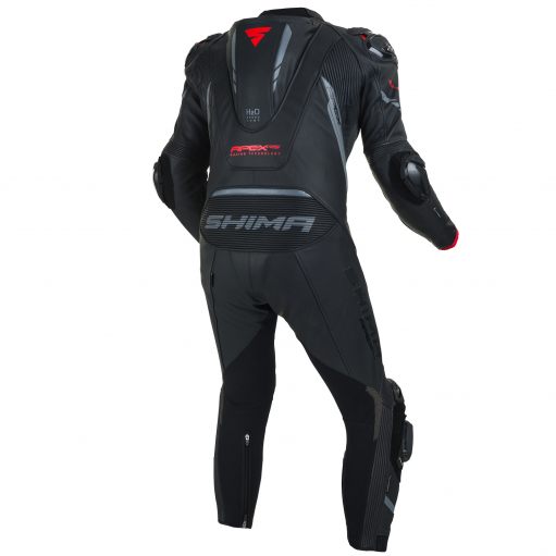 Shima APEX RS Black/Red One Piece Leather Suit