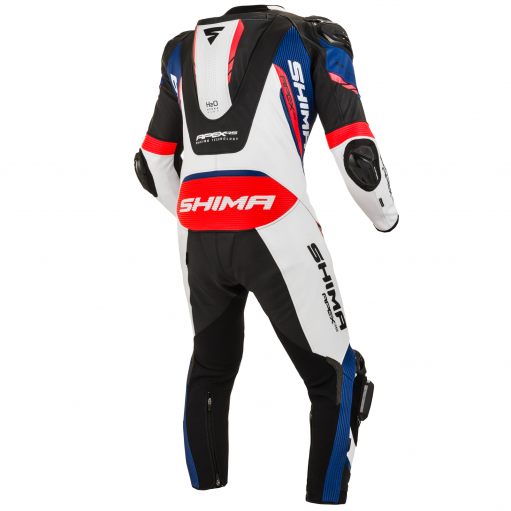 Shima APEX RS White/Blue One Piece Leather Suit