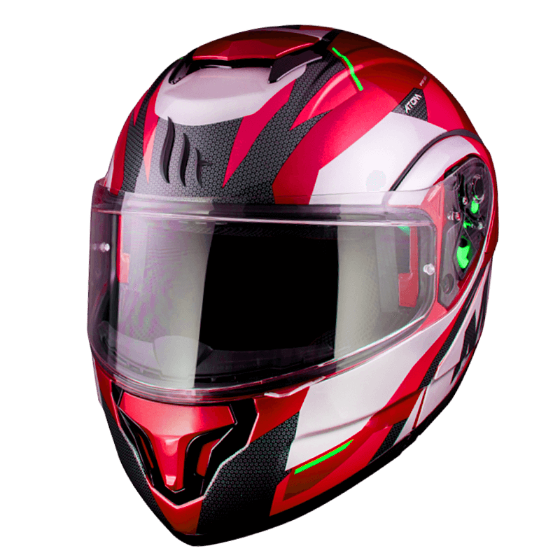 MT Helmets Atom SV Transcend F5 Gloss Red Helmet