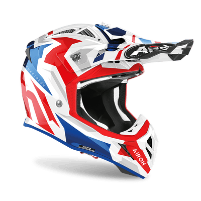 Airoh Aviator Ace Swoop Red/ Blue Gloss Helmet