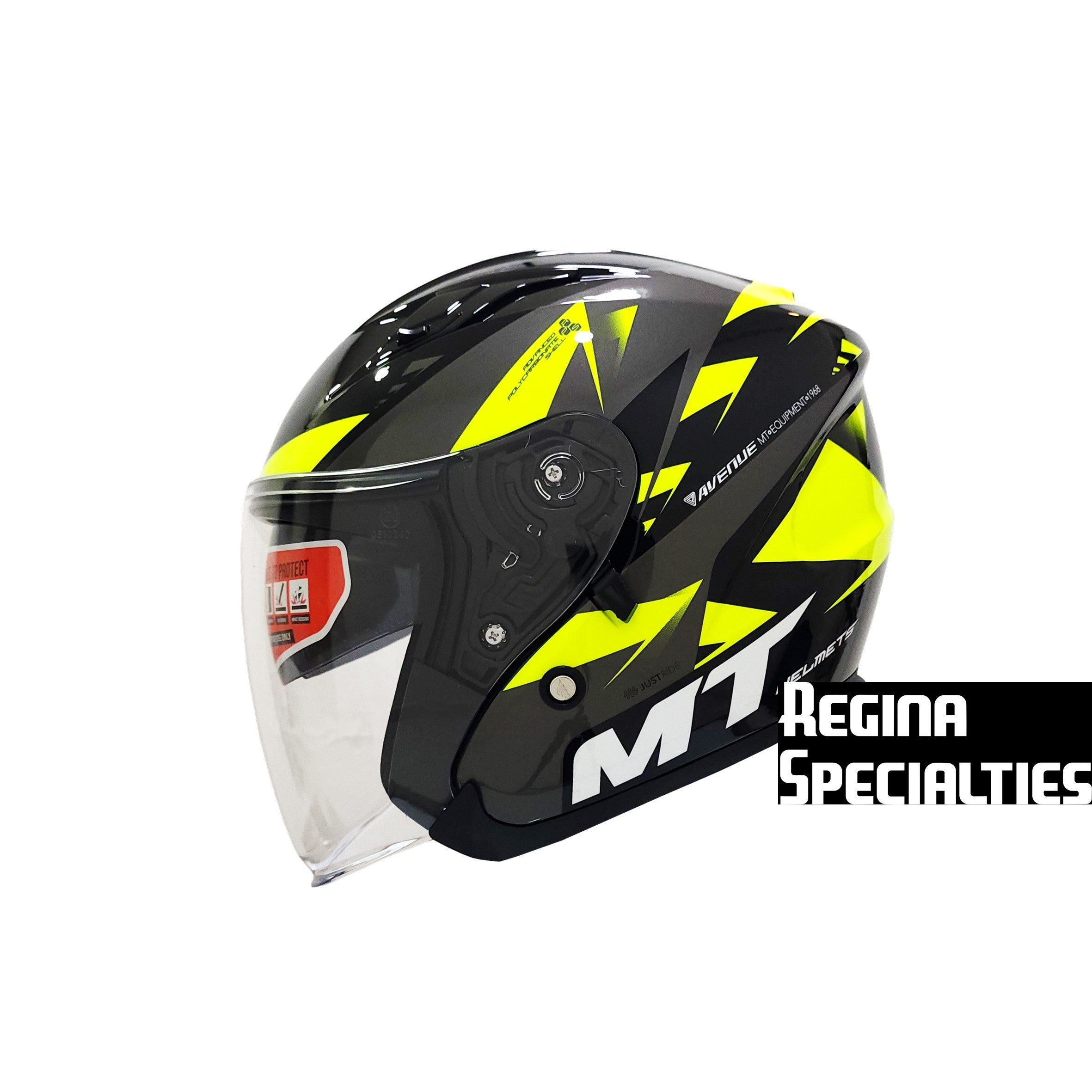 MT Helmets Avenue SV Urby B3 Gloss Fluor Yellow Helmet