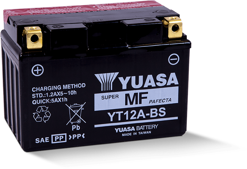 Yuasa YT12A-BS Battery (Taiwan, w/ Acid Pack)