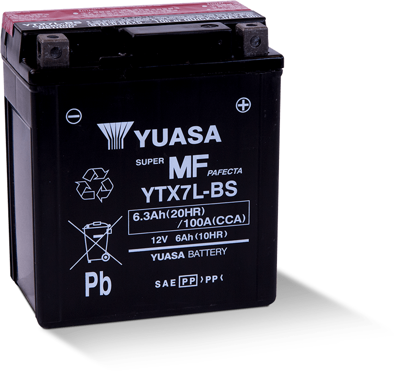 Yuasa YTX7L-BS Battery (Indonesia, w/ Acid Pack)