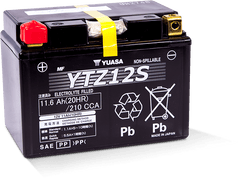 Yuasa YTZ12S Battery (Japan, Wet Charged)