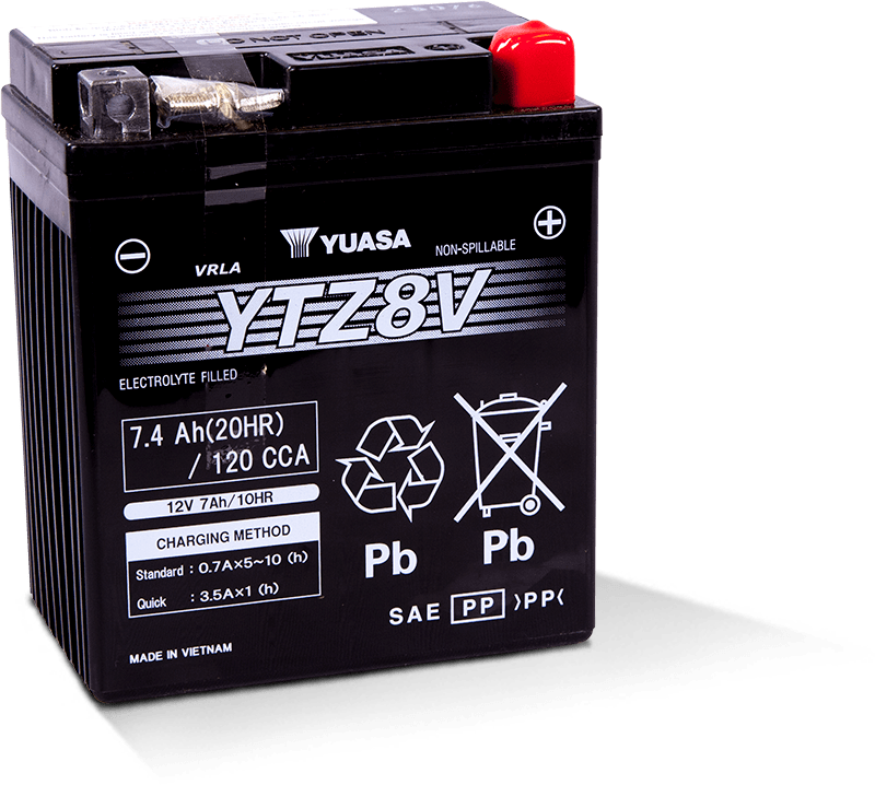 Yuasa YTZ8V Battery (Vietnam, Wet Charged)