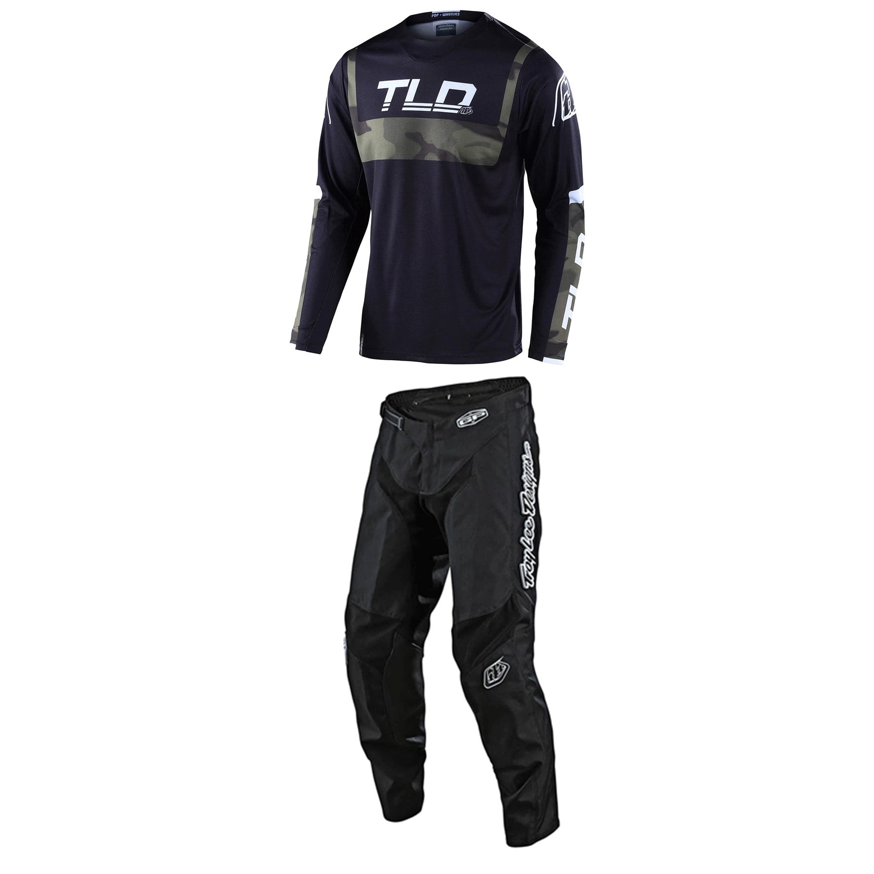 Troy Lee Designs JERSEY SET GP Brazen Camo Army Green + GP Air Pants Mono Black