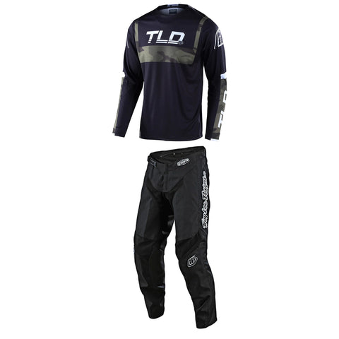 Troy Lee Designs JERSEY SET GP Brazen Camo Army Green + GP Air Pants Mono Black