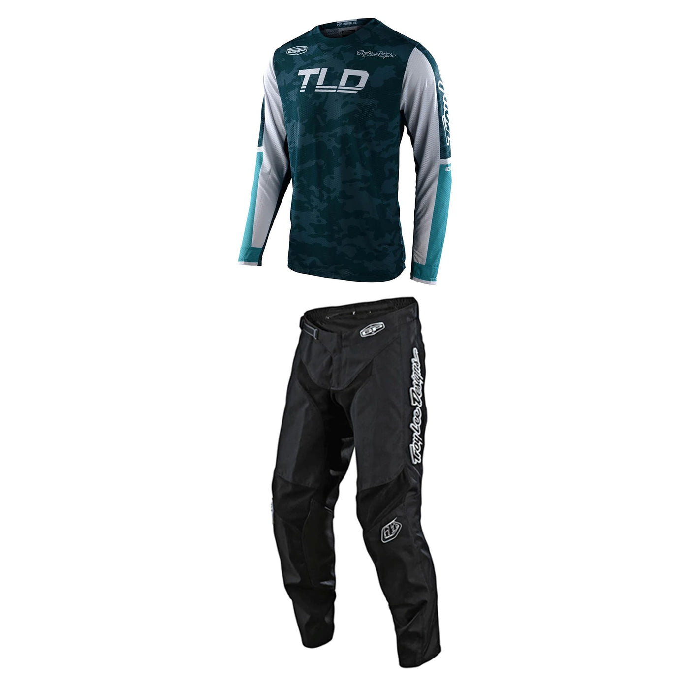 Troy Lee Designs JERSEY SET GP Air Veloce Camo Marine + GP Air Pant Mono Black