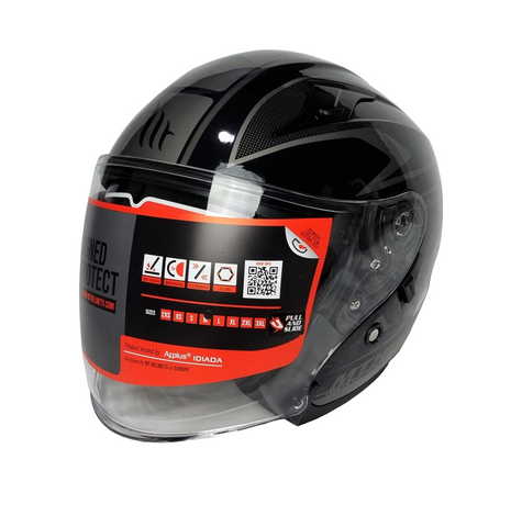 MT Helmets Avenue SV Civvy A1 Gloss Black Helmet