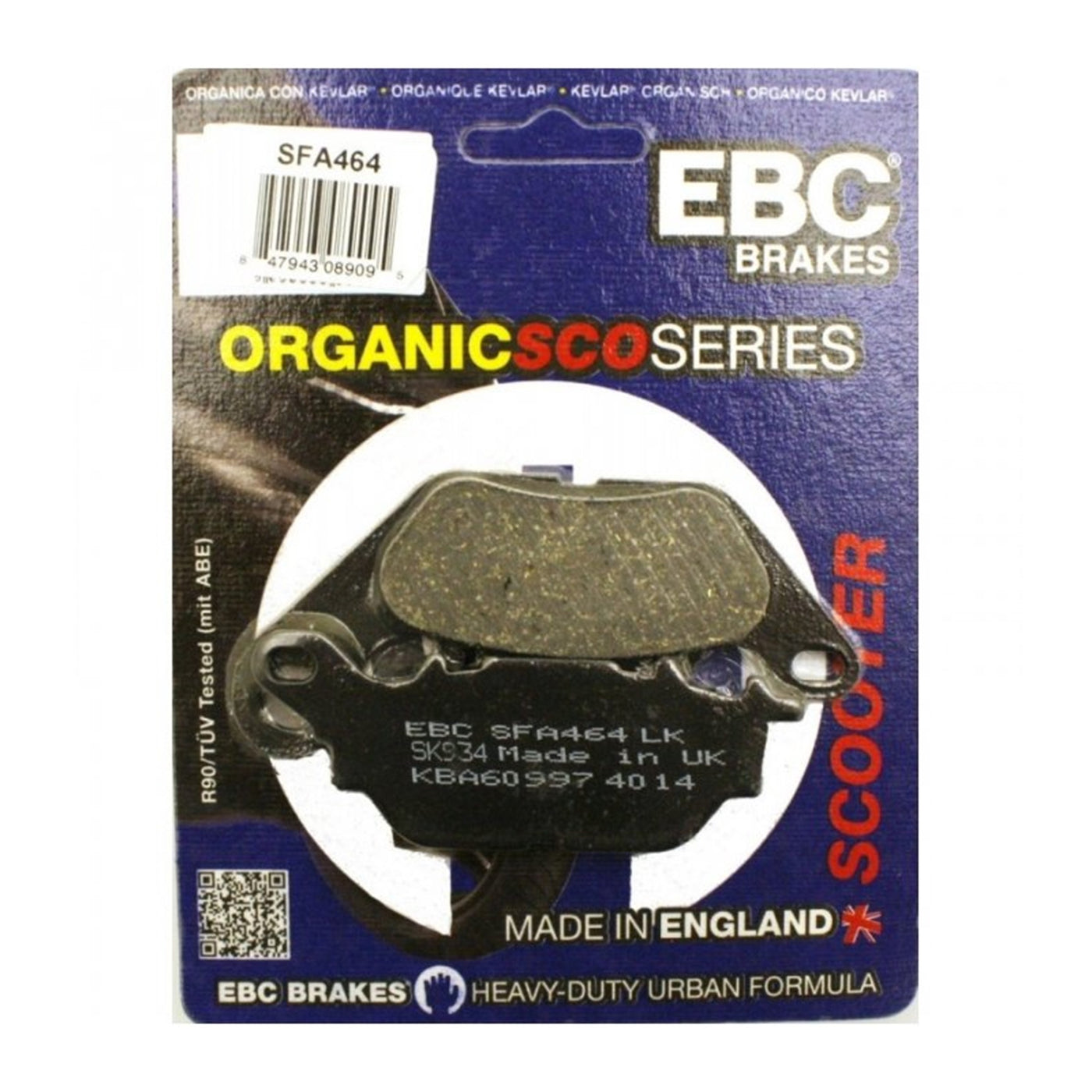 EBC Brakes SFA464 Scooter Organic Brake Pad Set