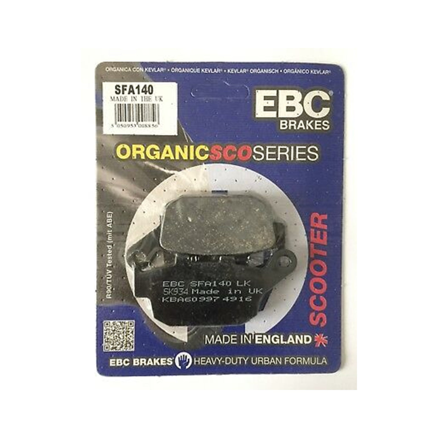 EBC Brakes® SFA140 Scooter Organic Brake Pad Set