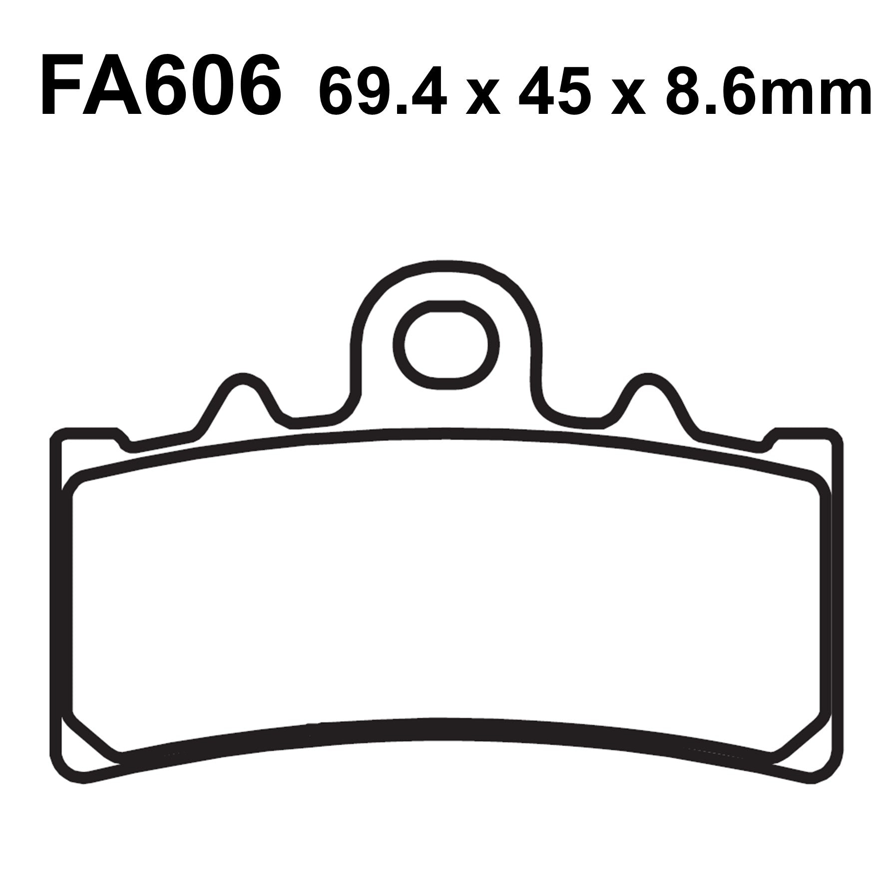 EBC Brakes FA606 Organic Brake Pad Set