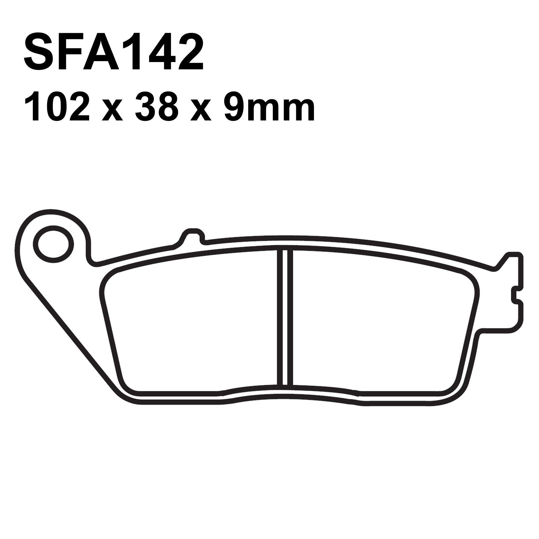 EBC Brakes SFA142 Scooter Organic Brake Pad Set