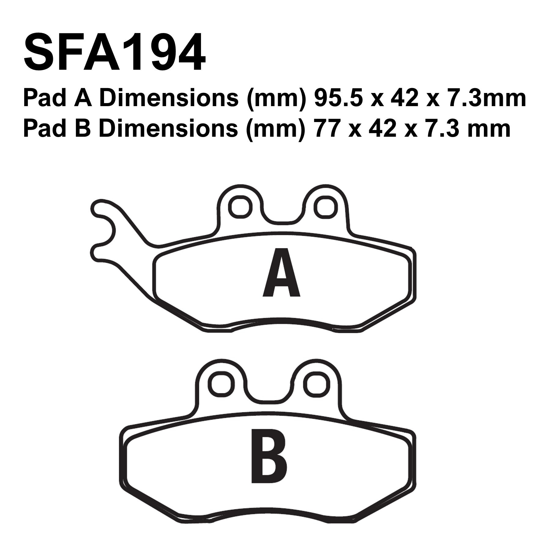 EBC Brakes SFA194 Scooter Organic Brake Pad Set