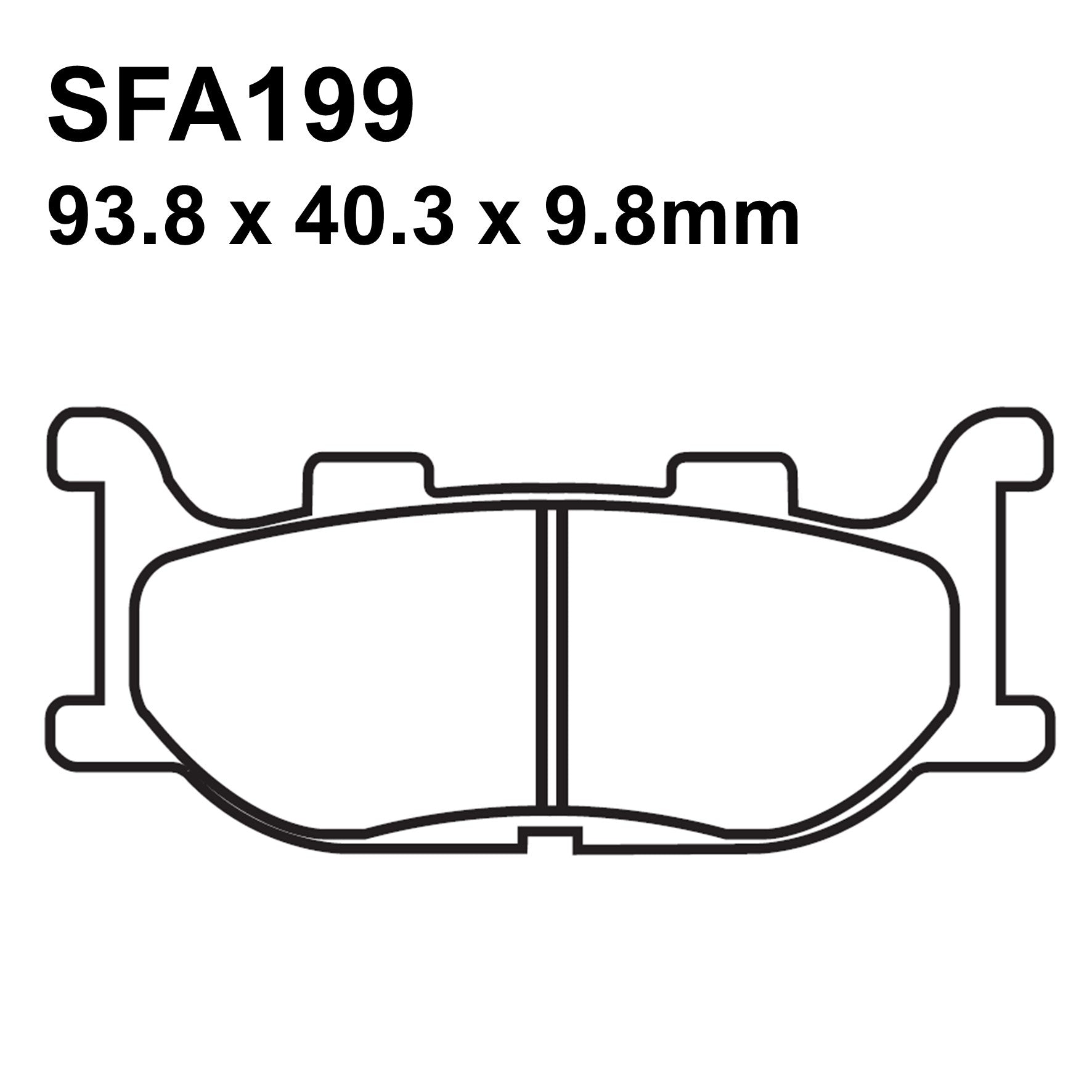 EBC Brakes SFA199 Scooter Organic Brake Pad Set