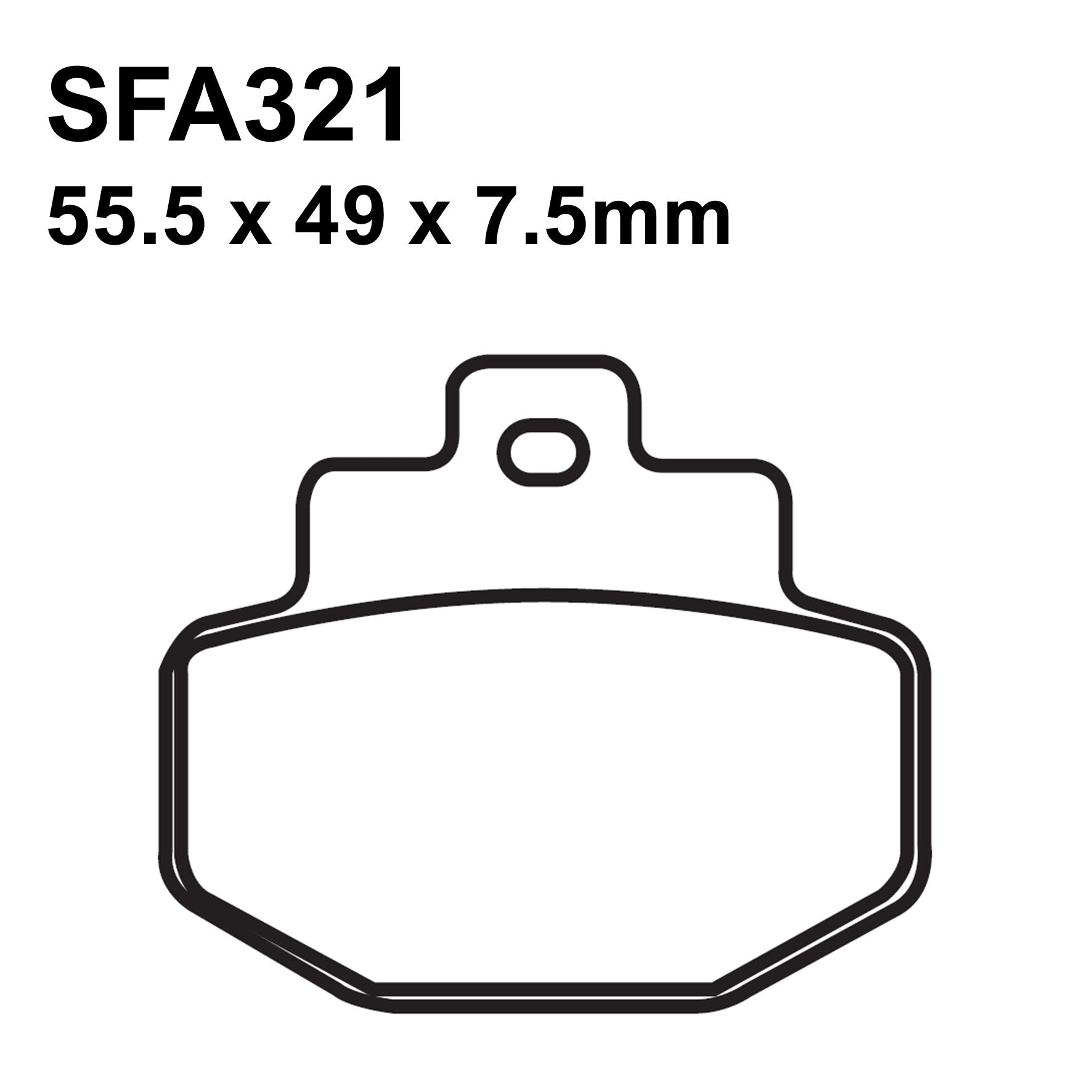 EBC Brakes SFA321 Scooter Organic Brake Pad Set
