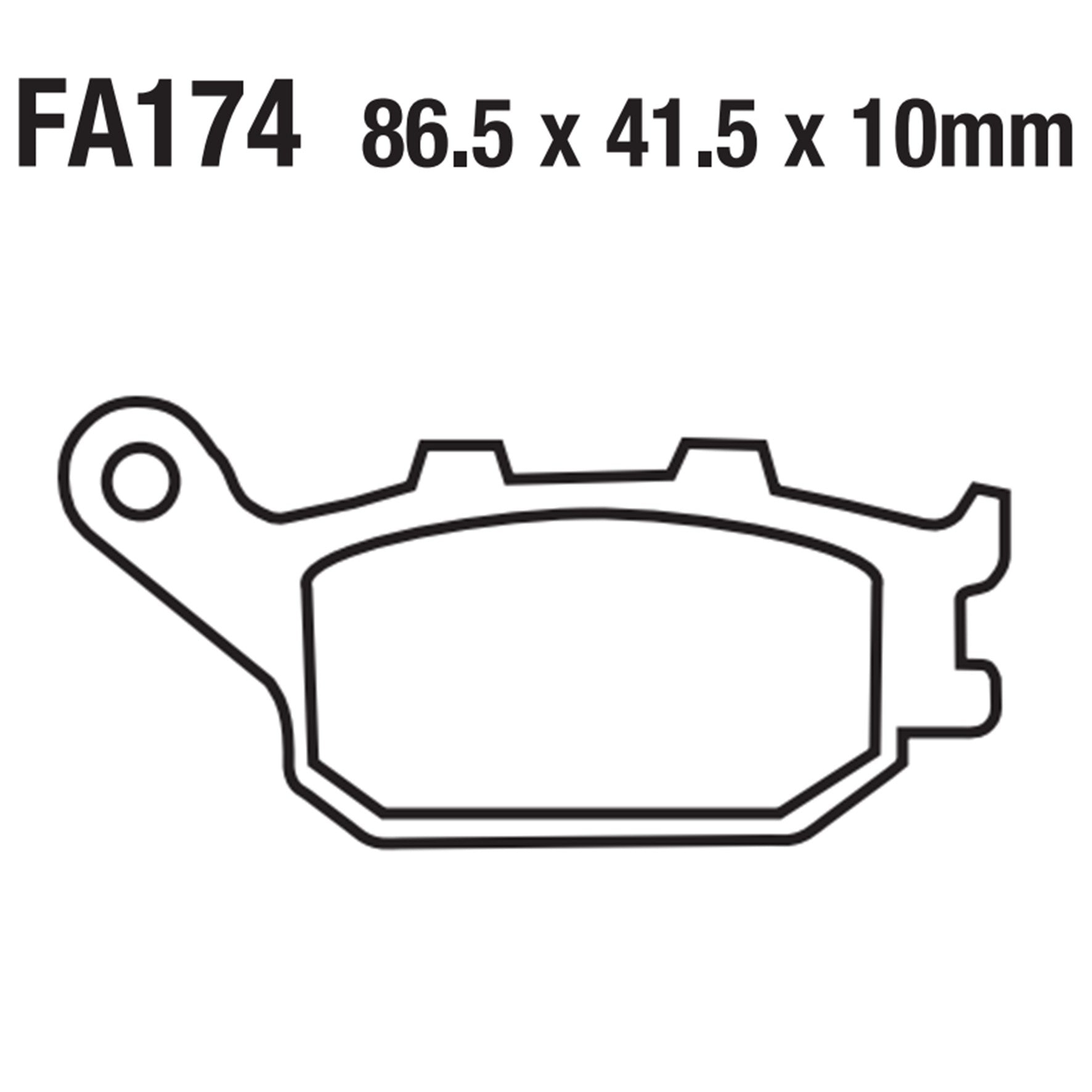 EBC Brakes FA174 Organic Brake Pad Set