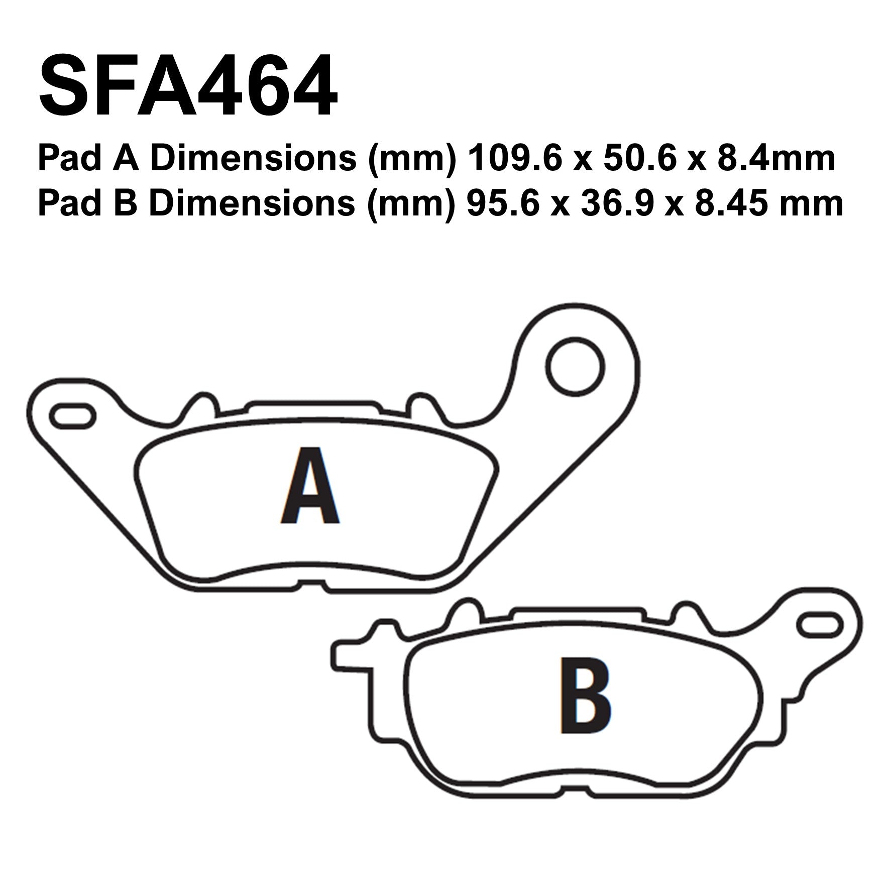 EBC Brakes SFA464 Scooter Organic Brake Pad Set