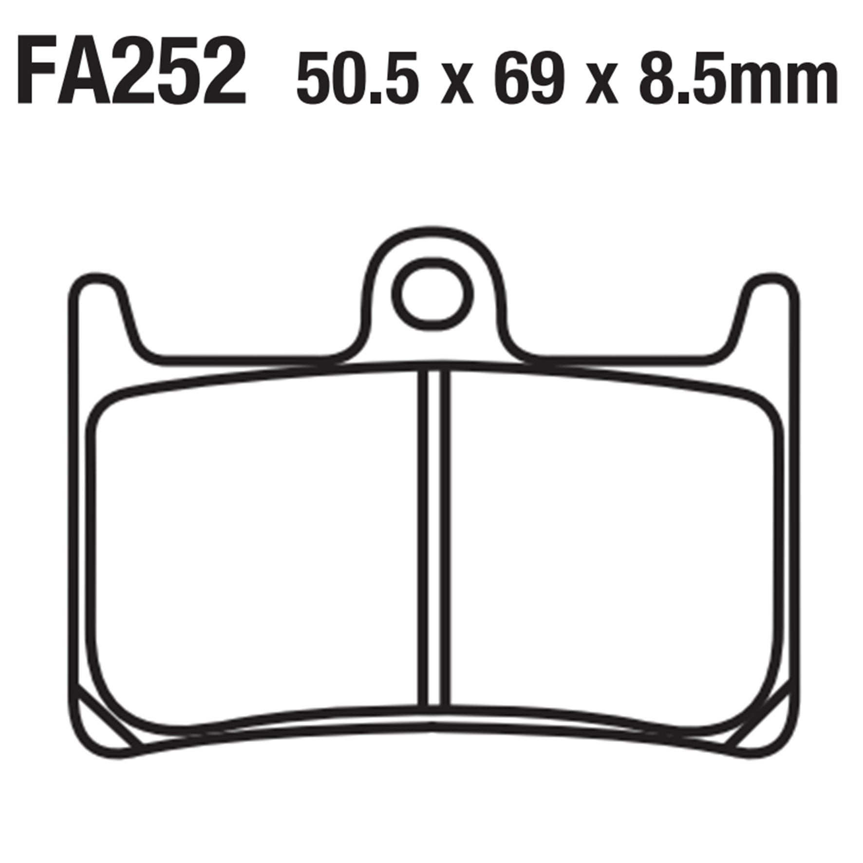 EBC Brakes FA252 Organic Brake Pad Set
