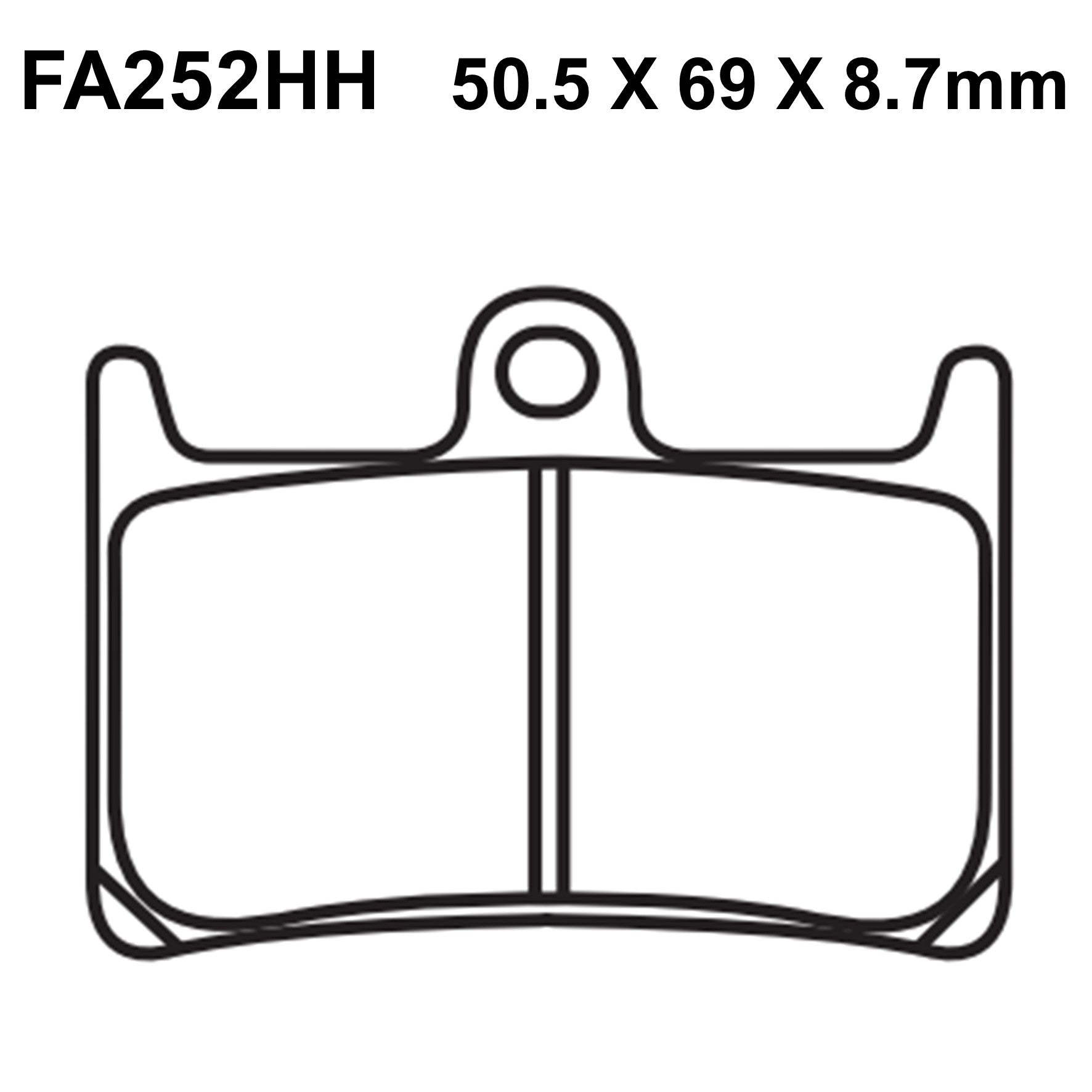 EBC Brakes FA252HH Sintered Brake Pad Set