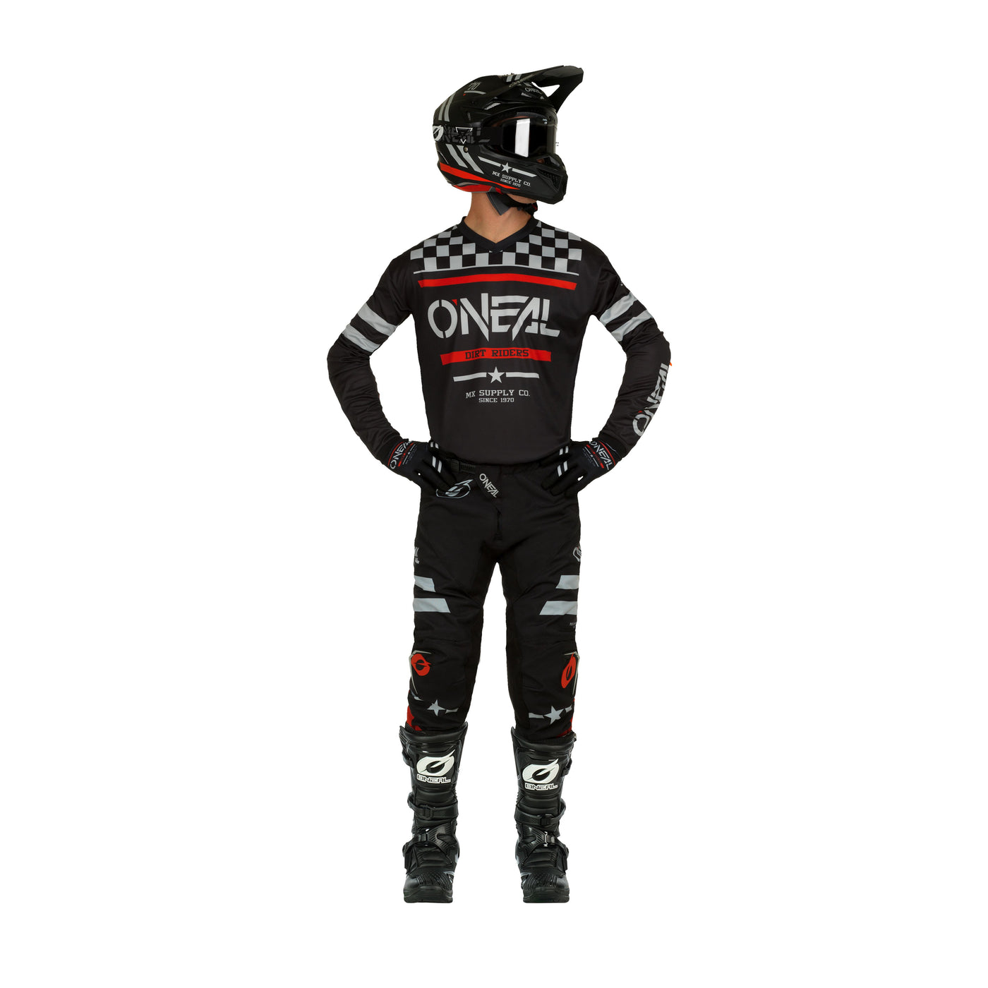 ONEAL ELEMENT SQUADRON Black/Gray Jersey Set