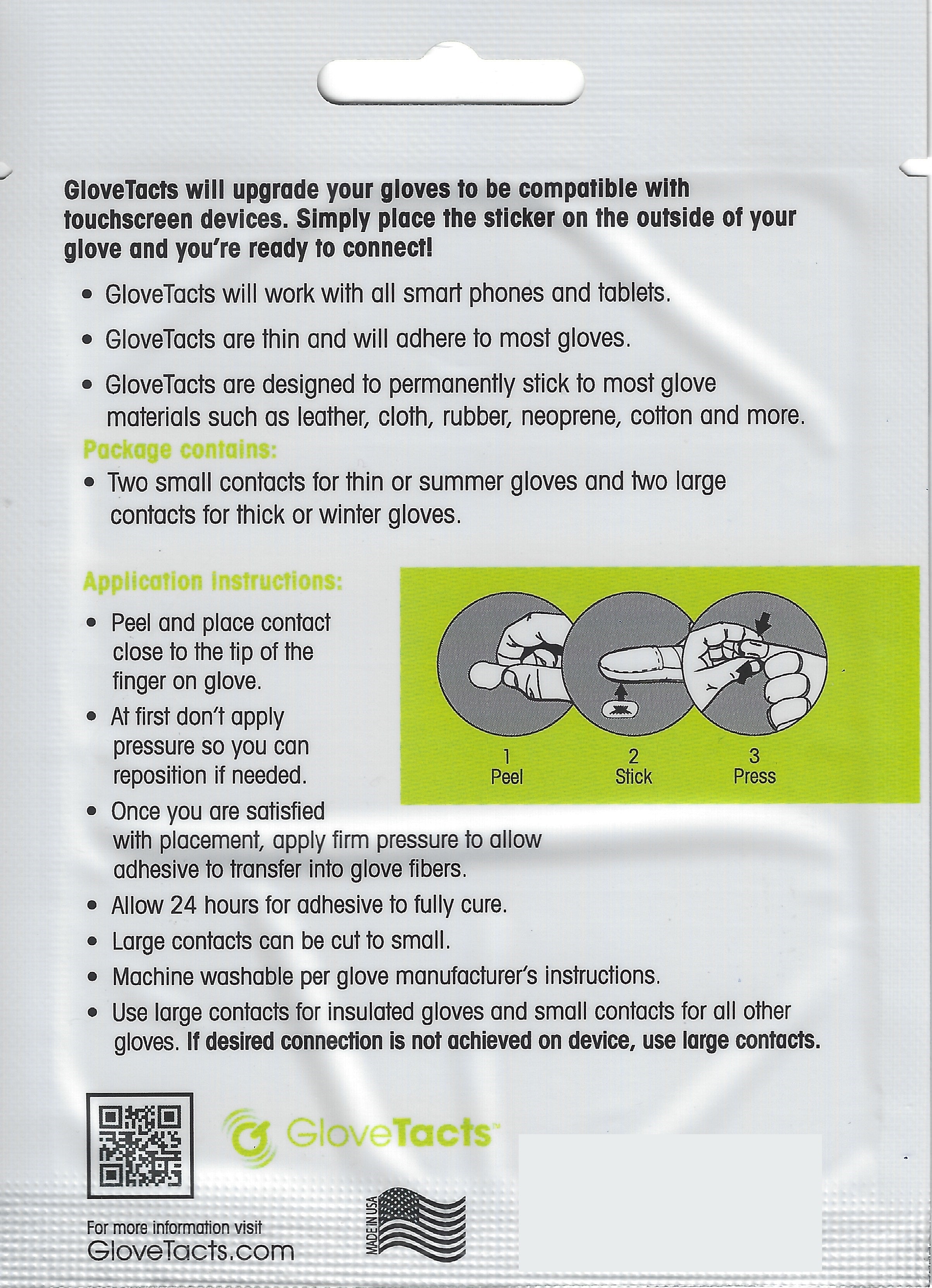 GloveTacts Smart Fingertip Touchscreen Pads