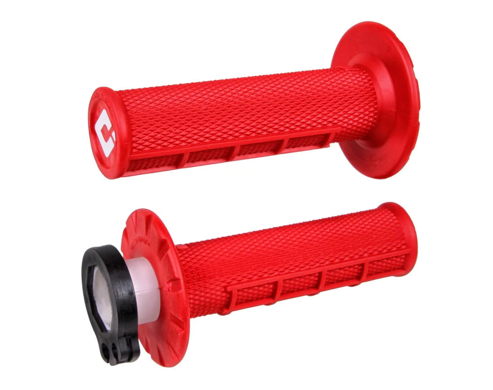 ODI MX V2 Lock-On Half-Waffle Grip - Red