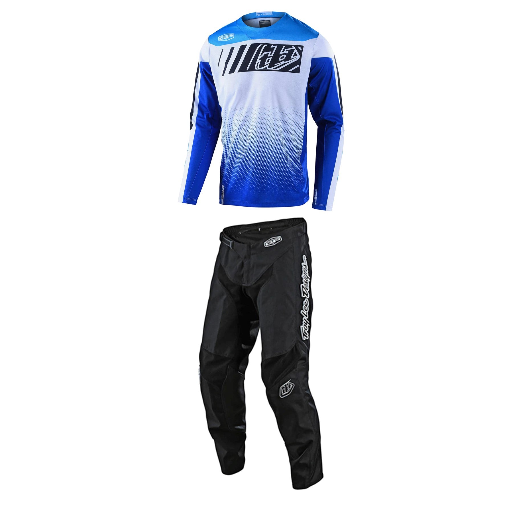 Troy Lee Designs JERSEY SET GP Icon Blue + GP Pant Mono Black