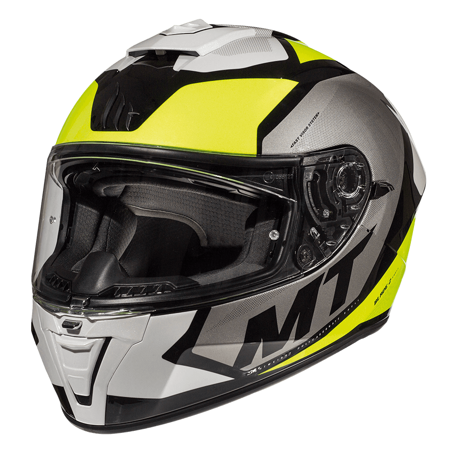 MT Helmets Blade 2 SV Trick C3 Gloss Pearl Fluor Yellow Helmet