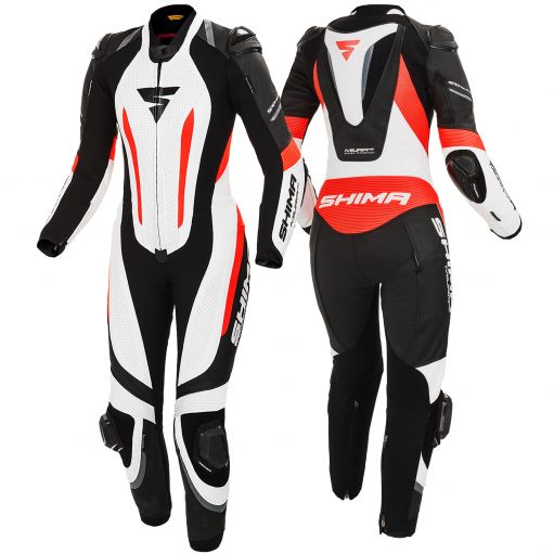 Shima MIURA RS LADY White/Fluo One Piece Leather Suit