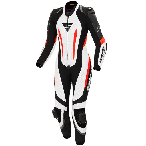 Shima MIURA RS LADY White/Fluo One Piece Leather Suit